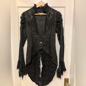 Stunning Goth Damask Tuxedo Jacket